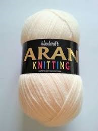 Aran Yarn 25% Wool 400g Cream