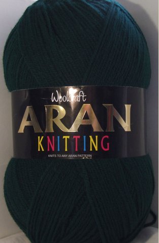 Aran Yarn 25% Wool 400g Bottle Green