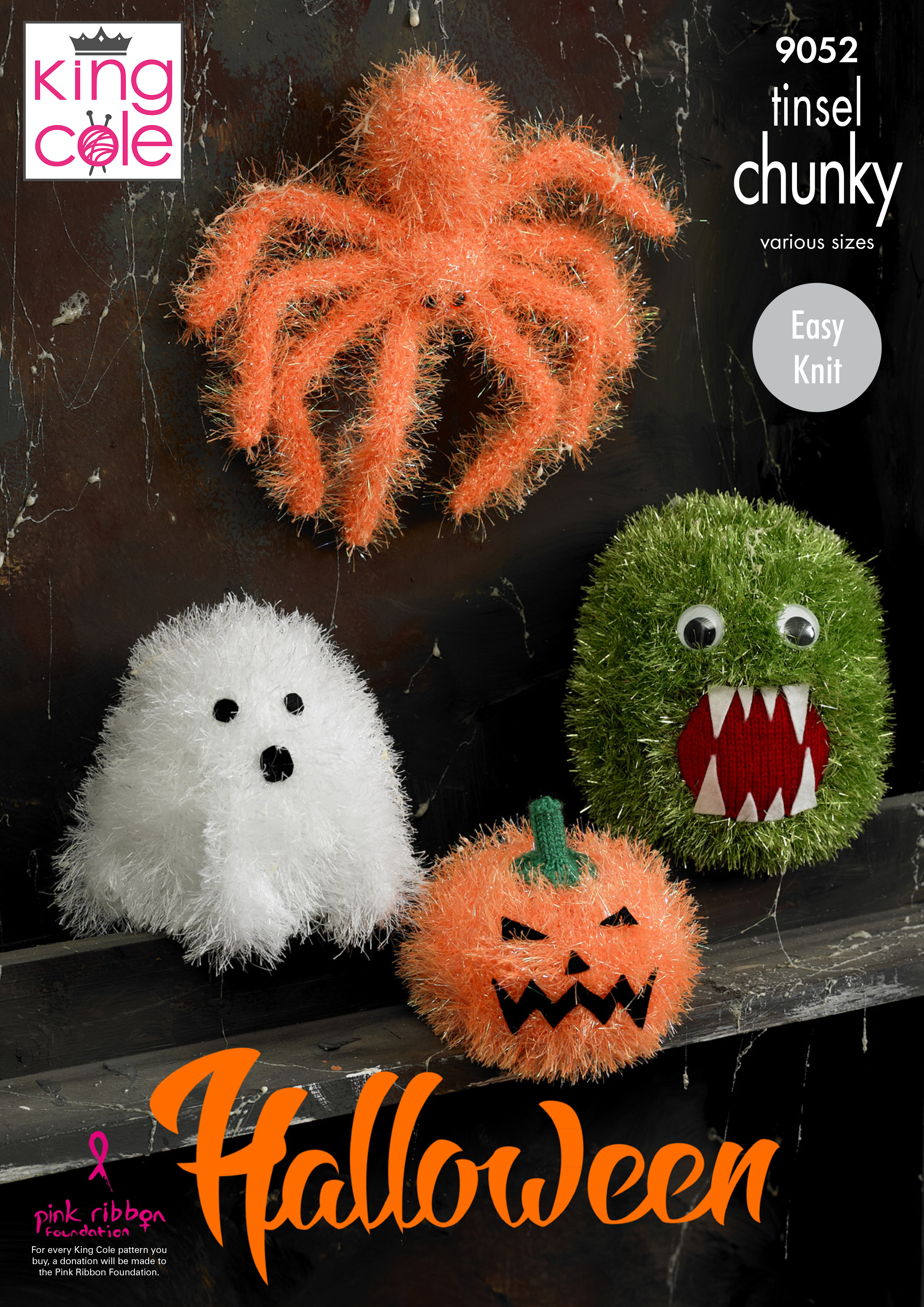 Halloween Monsters Knitted in Tinsel Chunky & Dollymix DK x3