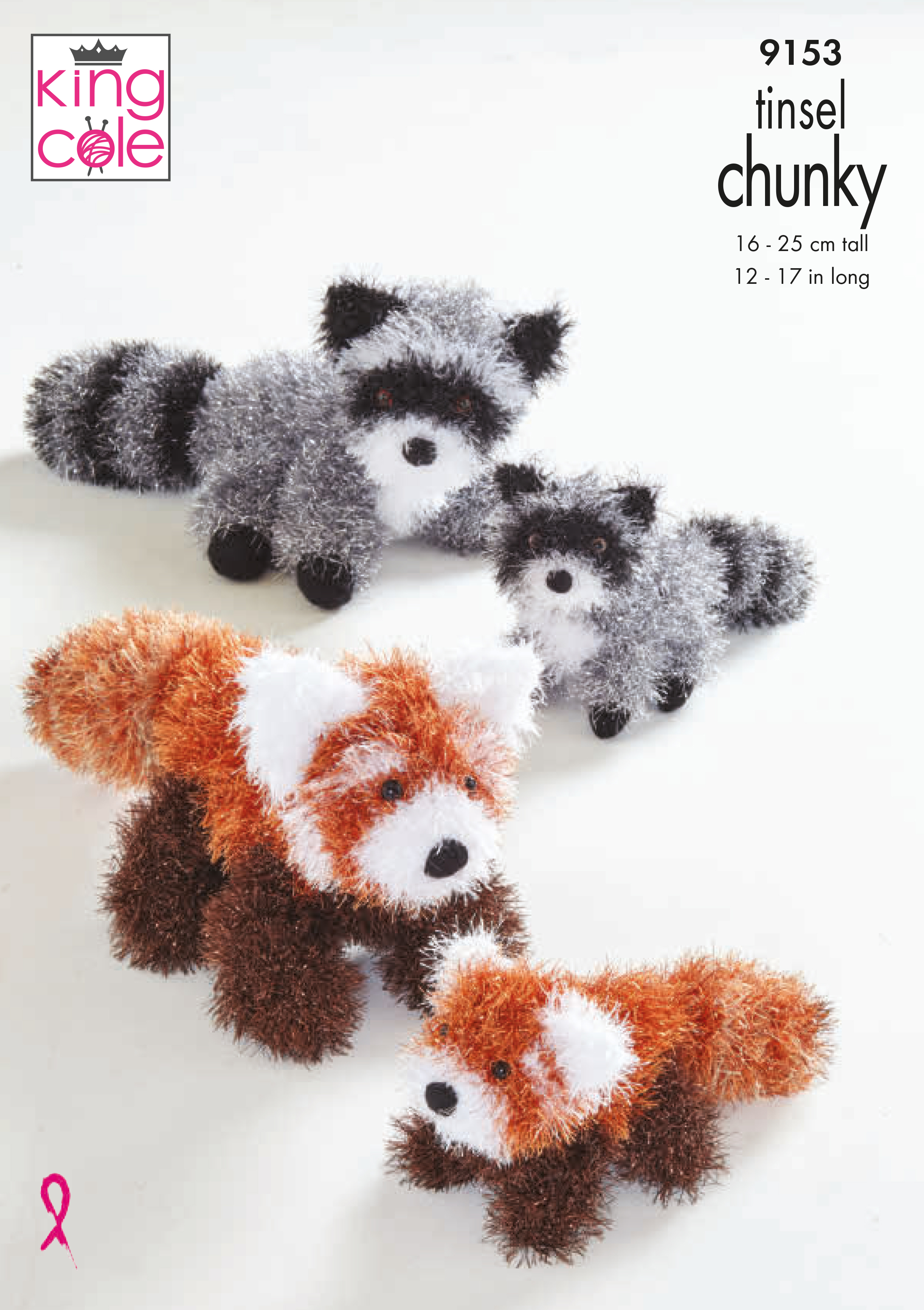 Red Panda & Racoon: Knitted in Tinsel Chunky x3