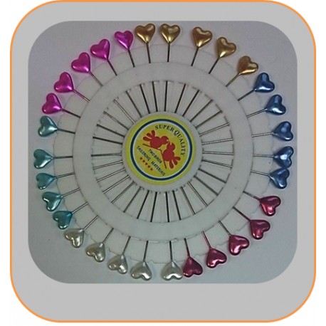Large Colourheaded Heart Pin Wheel
