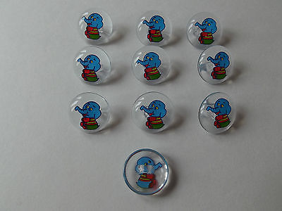 Clear Character Shank Buttons