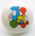 Children's Shank Character Button-Train x10