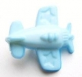 Aeroplane Button-Baby Blue x10