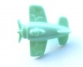 Aeroplane Button-Light Green x10