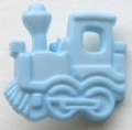 Train Button-Baby Blue x10