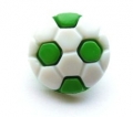 Football Button x100 Green & White Size 24L