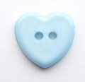 Flat Backed Heart Button-Baby Blue x10