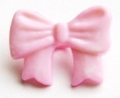 Bow Button-Baby Pink x10