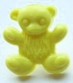 Teddy Bear Button-Yellow x10