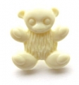 Teddy Bear Button-Baby Cream x10