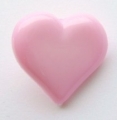 Heart Shank Button-Baby Pink x10