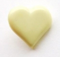 Heart Shank Button-Cream x10