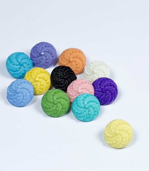Colour Swirl Shank Buttons Size 28L X10