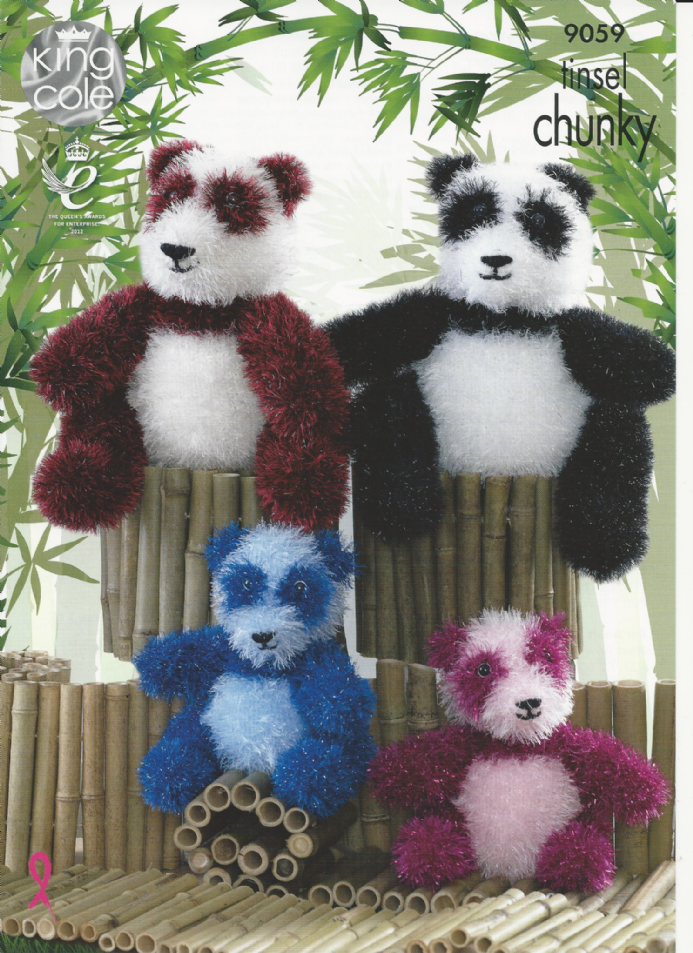King Cole Tinsel Chunky Panda Toys 9059