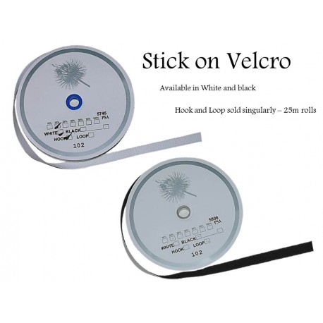 20mm Stick Hook Velcro 25 Mtr Roll