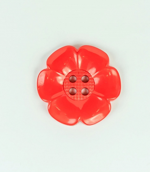 4 Hole Flower Button Size 100L x5 - Click Image to Close