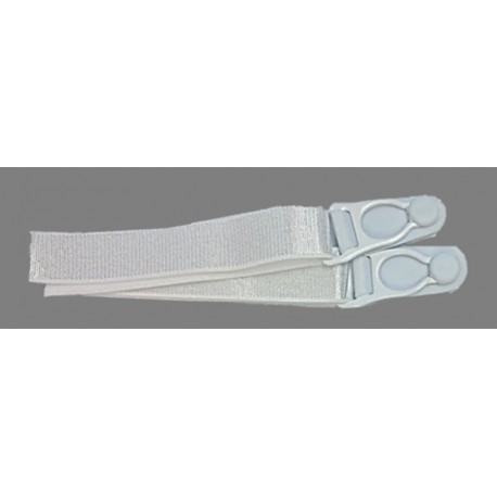 13mm Elastic Suspenders White. 10 Per Pack - Click Image to Close