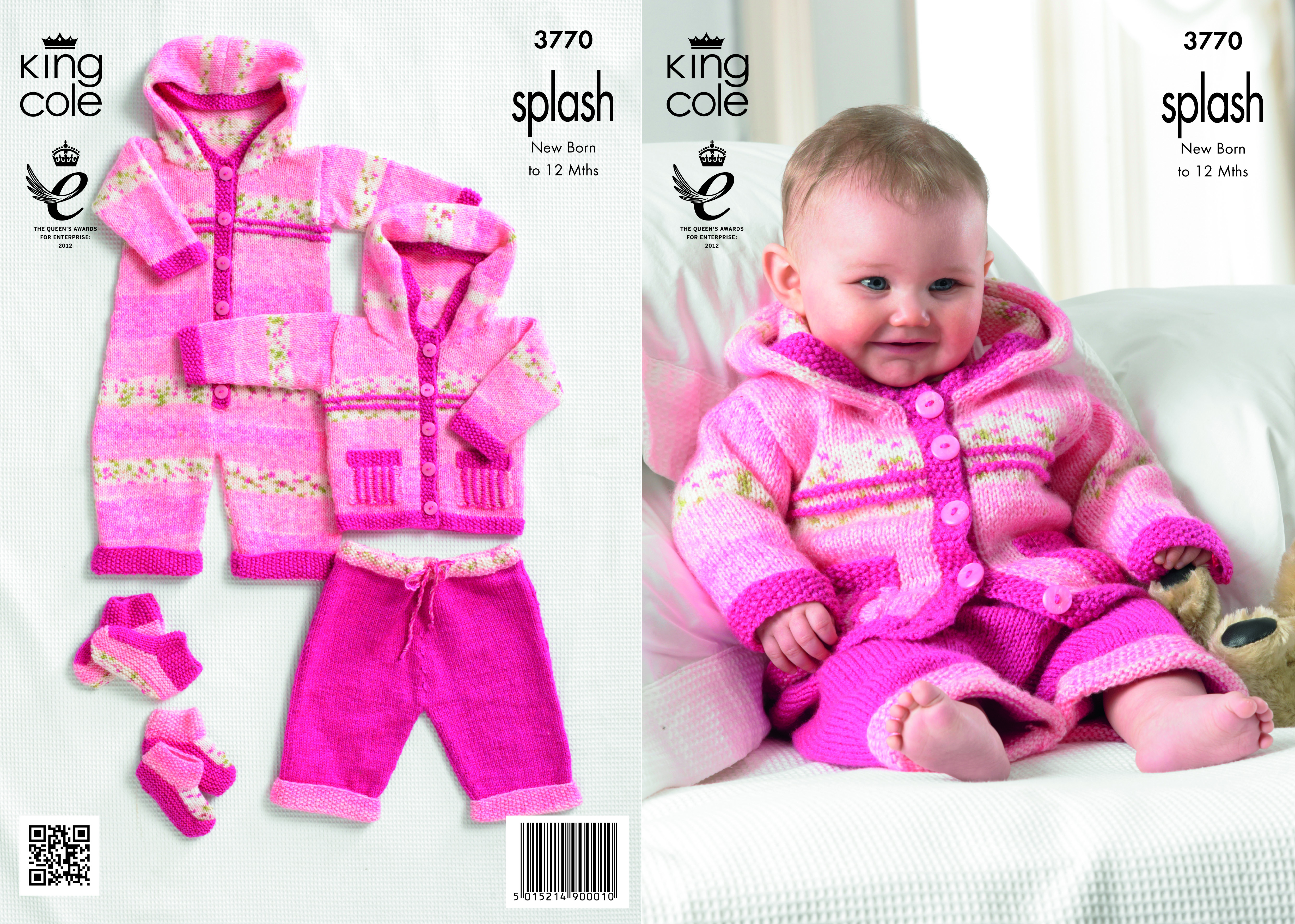 Baby Set Knitted with Splash DK 3370 x3 - Click Image to Close