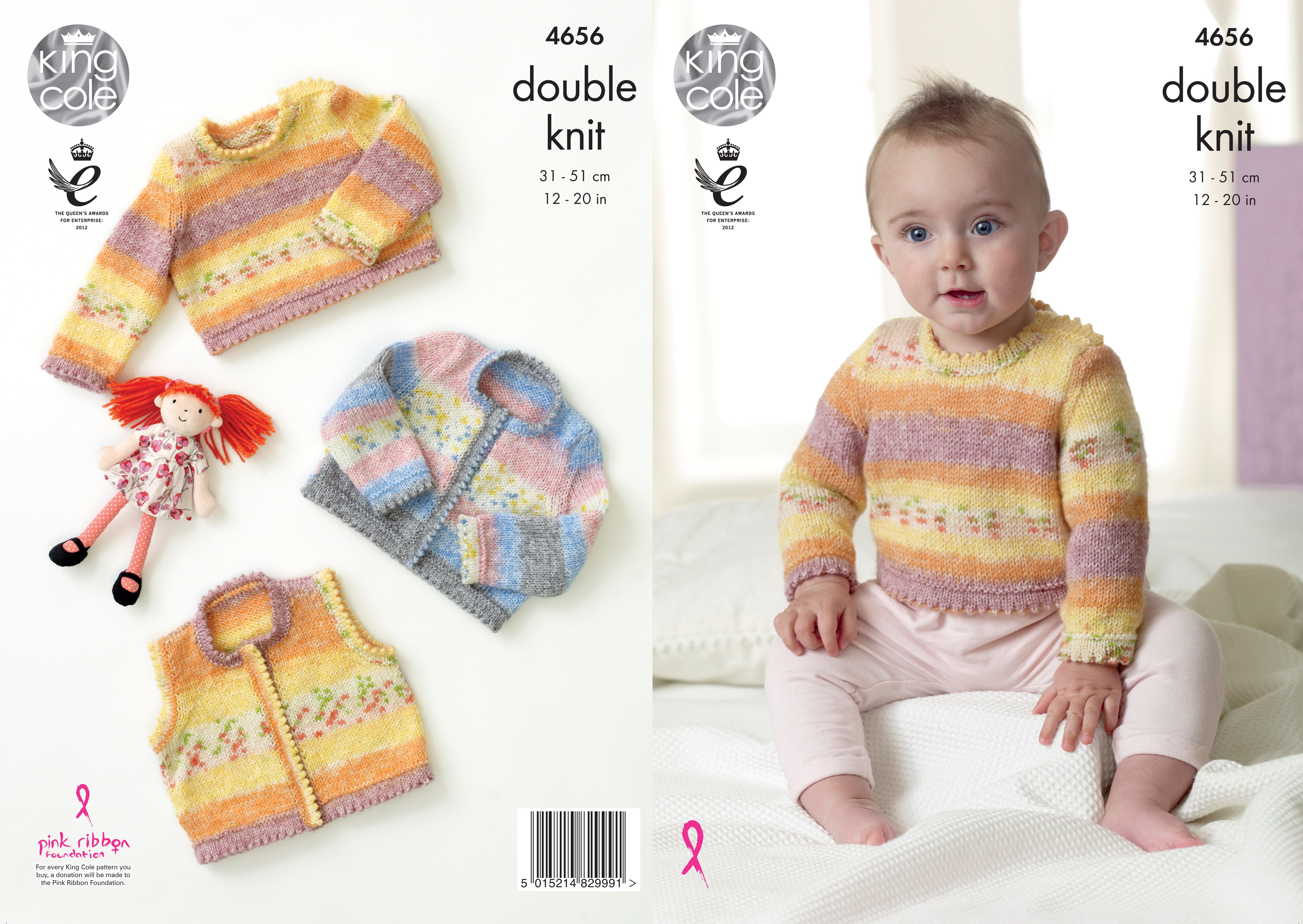Waistcoat, Cardigan & Sweater Knitted with Splash DK 4656 x3