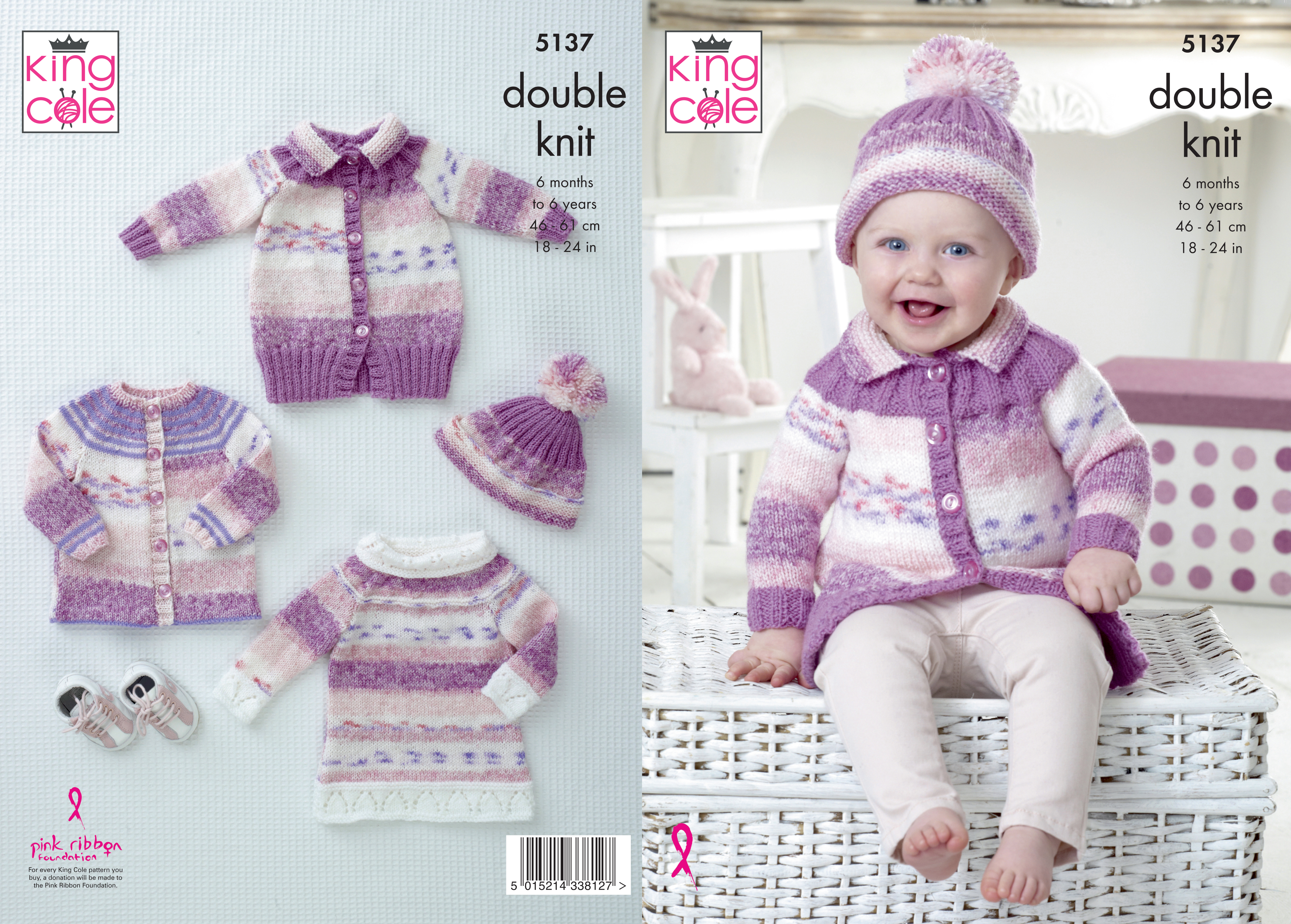 Cardigan, Coat, Tunic & Hat Knitted in Splash DK 5137 x3 - Click Image to Close