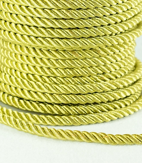 7mm Metallic Cord 25 Mtr Roll Gold - Click Image to Close