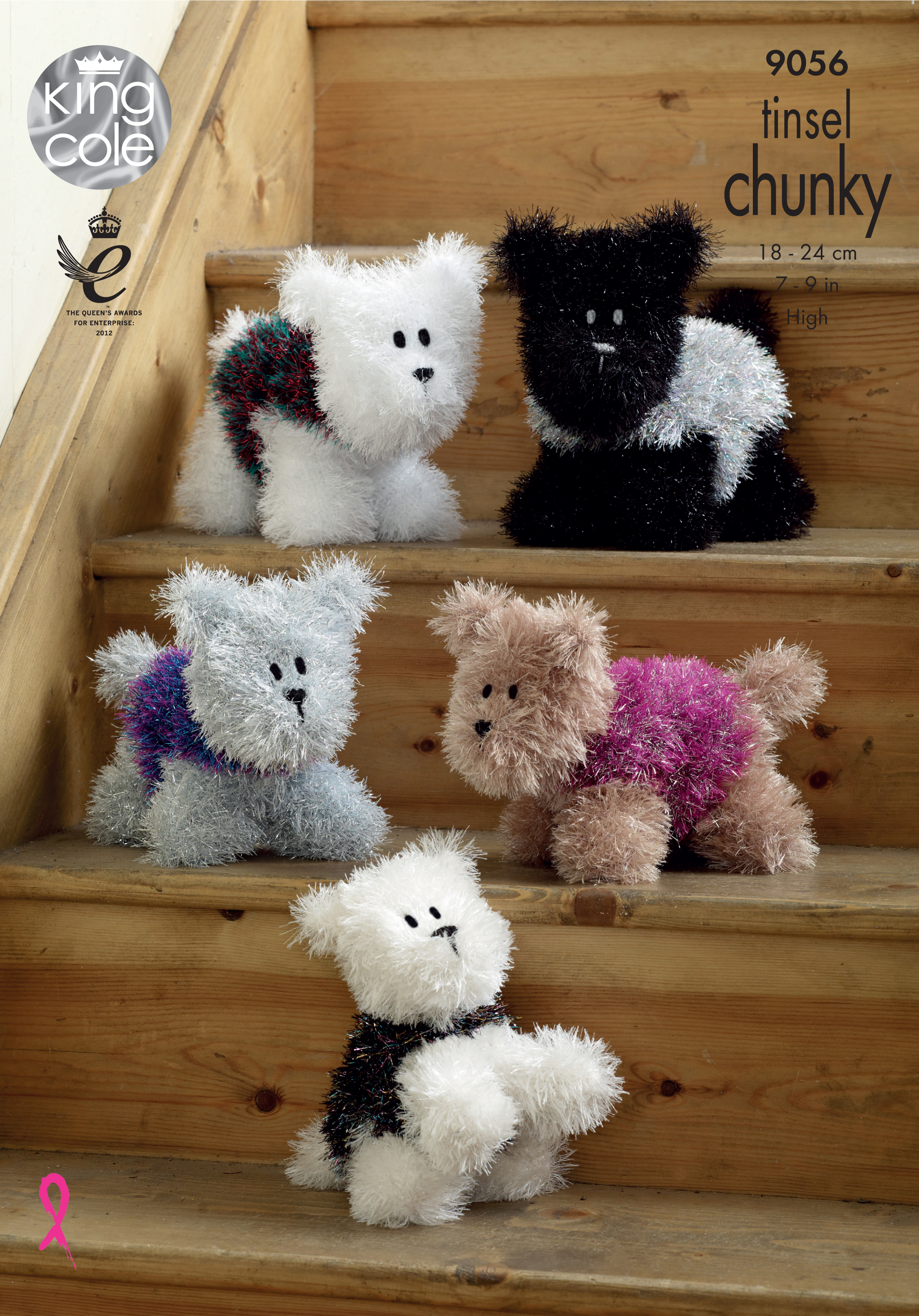 Tinsel Chunky Westie Style Dogs x3