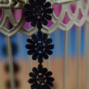 1" Daisy Lace 13.7 Mtr Card Black - Click Image to Close