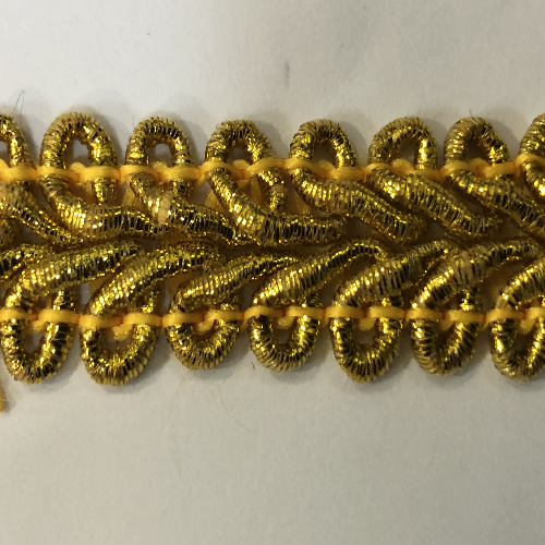 Swirl Braid 10 Mtr Card Gold - Click Image to Close