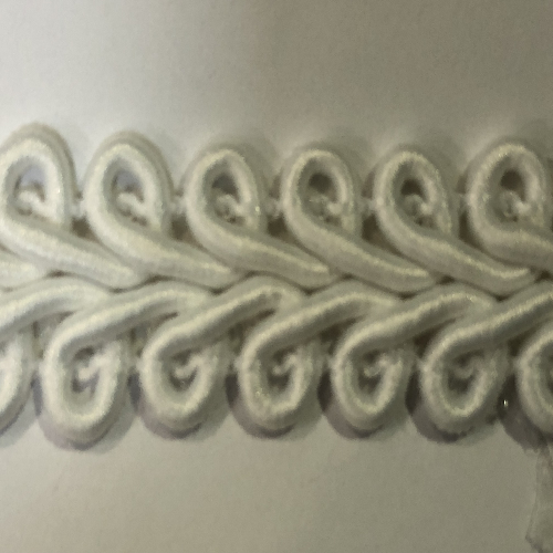 Swirl Braid 10 Mtr Card White - Click Image to Close