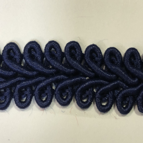 Swirl Braid 10 Mtr Card Navy Blue - Click Image to Close