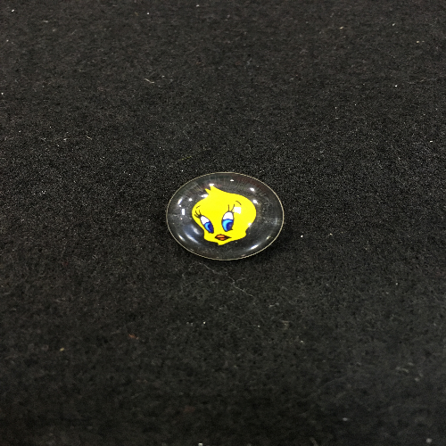 Clear Character Shank Button-Tweety - Click Image to Close