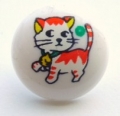 Children's Shank Character Button-Kitty Cat x10 - Click Image to Close