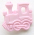 Train Button-Baby Pink x10 - Click Image to Close