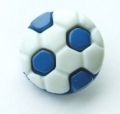 Football Buttons-Royal Blue x10 - Click Image to Close