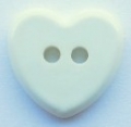 Flat Backed Heart Button-Cream x10 - Click Image to Close
