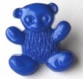 Teddy Bear Button-Baby Royal Blue x10 - Click Image to Close