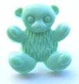 Teddy Bear Button-Jade x10