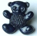 Teddy Bear Button-Navy Blue x10 - Click Image to Close
