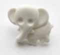 Elephant Button-White x10 - Click Image to Close