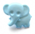 Elephant Button-Baby Blue x10 - Click Image to Close