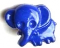 Elephant Button-Royal Blue x10 - Click Image to Close