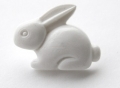 Rabbit Button-White x10 - Click Image to Close
