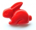 Rabbit Button-Red x10 - Click Image to Close