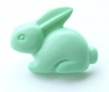 Rabbit Button-Light Green x10 - Click Image to Close