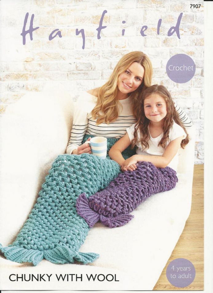 Hayfield Crochet Mermaid Tail In Chunky H7907