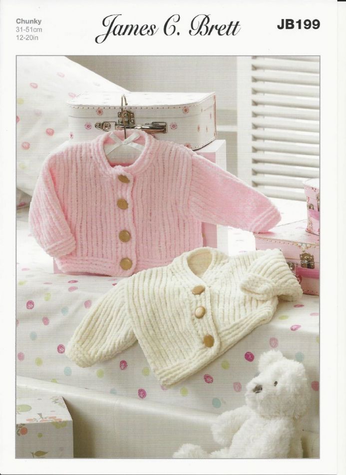James C Brett Flutterby Chunky Baby Pattern JB199 - Click Image to Close