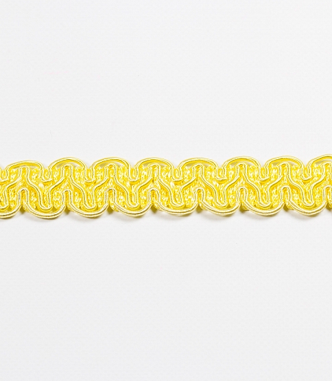 Furnishing Braid 25 Mtr Card Yellow - Click Image to Close