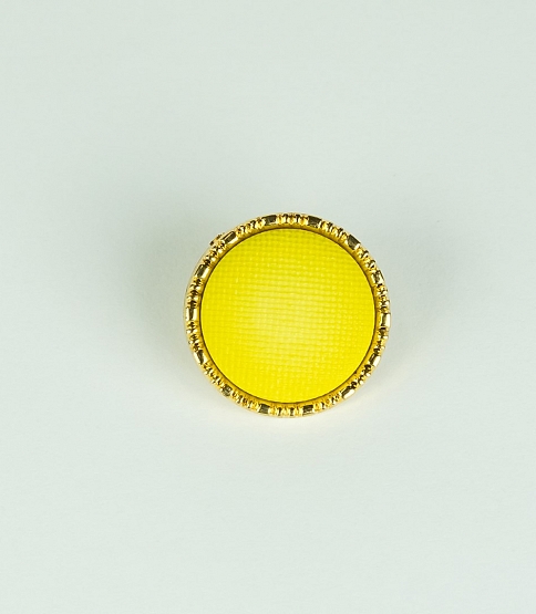 Gold Rim Matte Shank Button x 10 Pcs - Click Image to Close