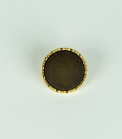 Gold Rim Matte Shank Button x 10 Pcs - Click Image to Close